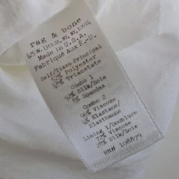 RAG & BONE White Ines Blazerstyle Racerback Vest xs - Picture 9 of 9